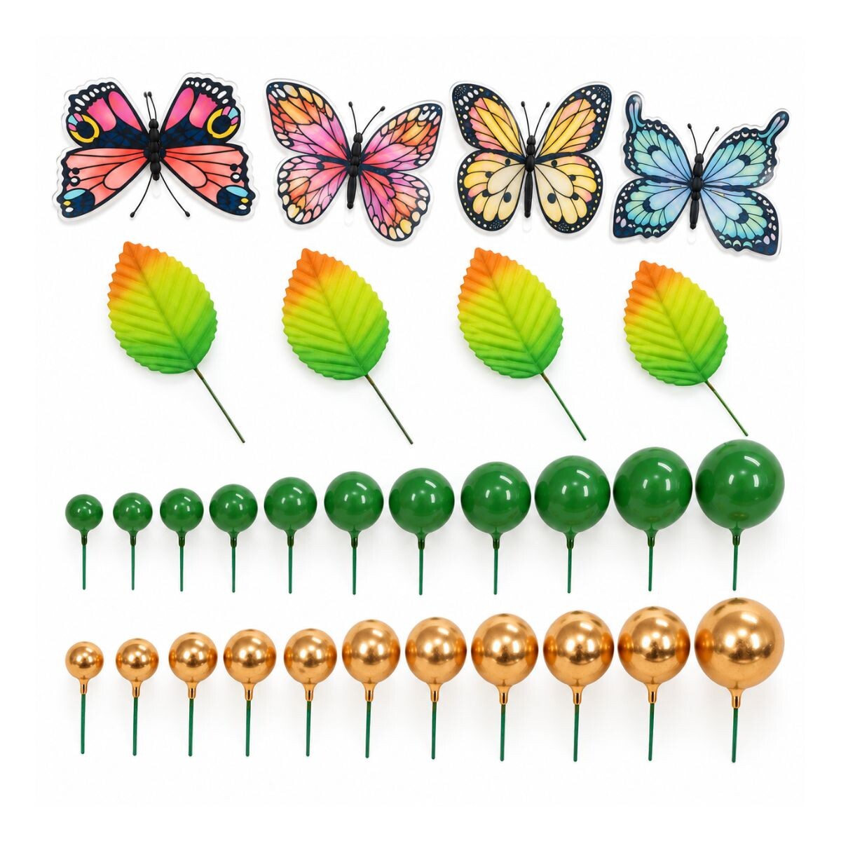 Topper Mariposas y Esferas - Verde 