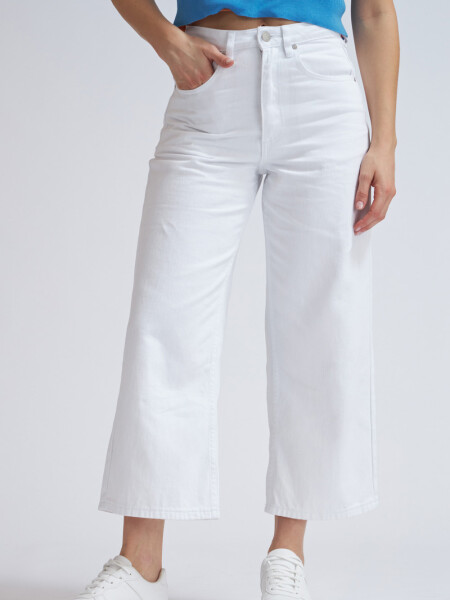 Pantalón de jean culotte Blanco