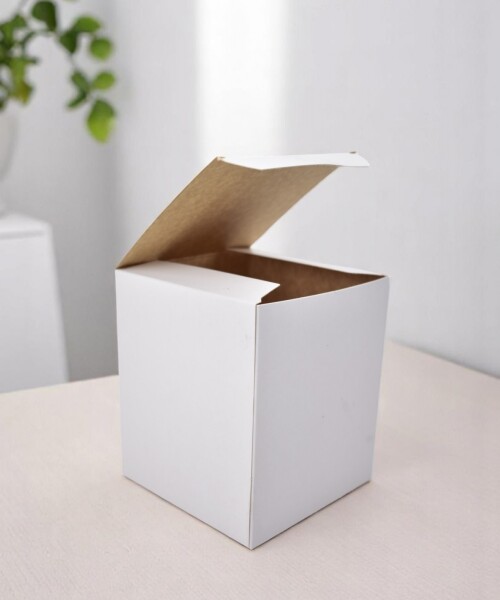 Caja flexi plegable 10x10x12 cm. BLANCO