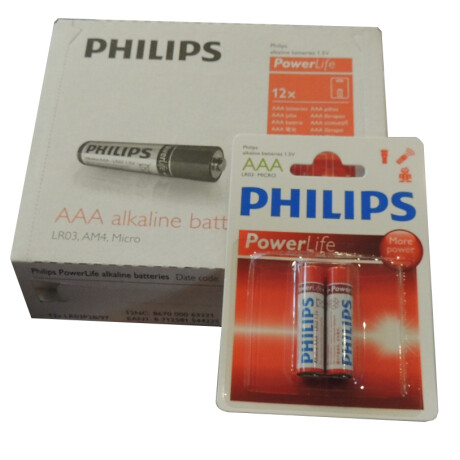 Pack de 12 Blister de Pilas Alcalinas Philips Aaa X 2U 001