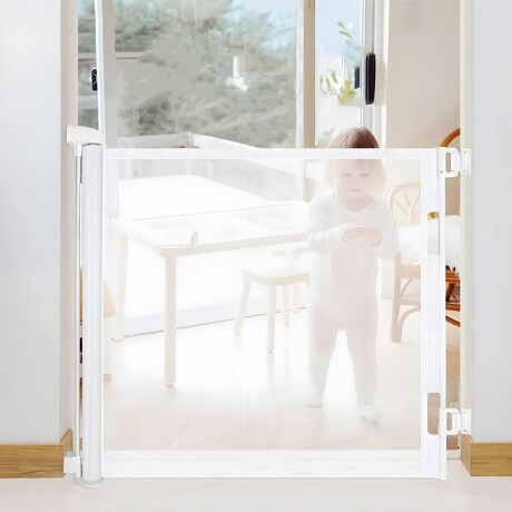 Puerta Flexible Lumax con Malla Retráctil de Seguridad Blanco