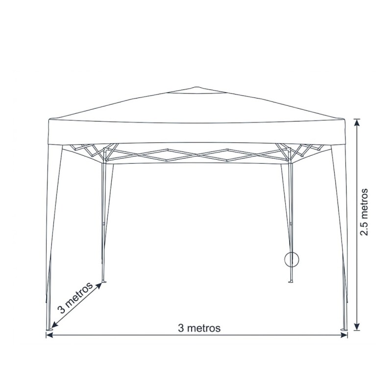 TOLDO GRIS OSC 3X3X2.5M Unica