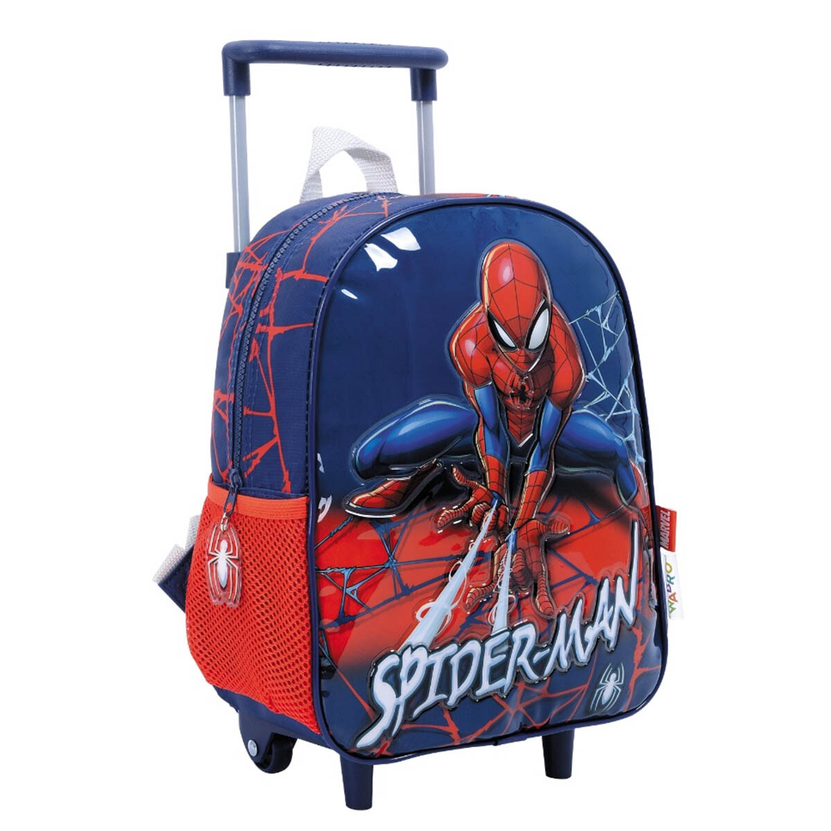 Mochila Marvel Spiderman Con Carrito Escolar Araña 