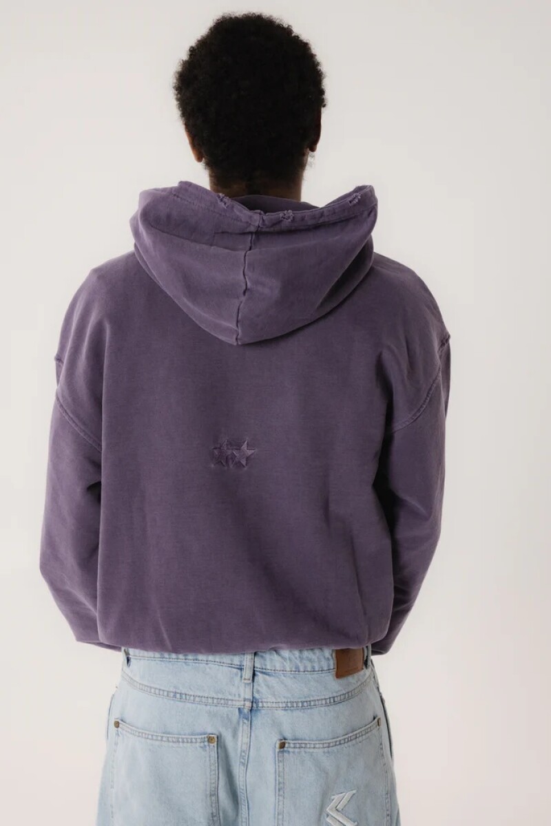 Pigment Dyed Purple Icon Hoodi Violeta