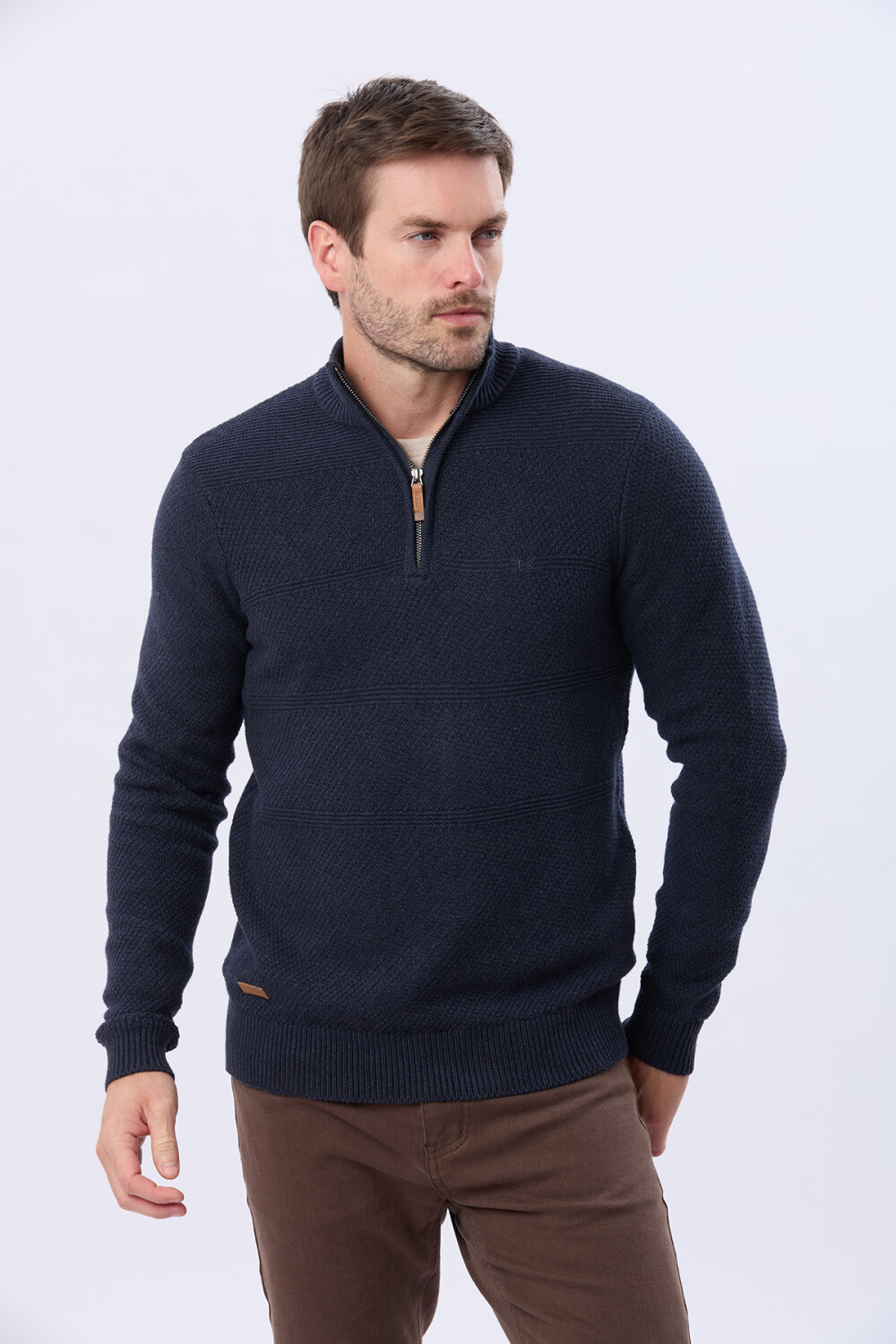 BUZO TEJIDO TEXTURADO Azul