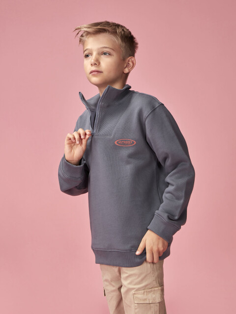 Sudadera Rayas Con Crema Azul Pato