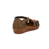 Country Sandalia C/talon Cuero Y Capellada Tiras Cuero Tabaco-mix