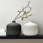 FLORERO CERAMICA D16x16CM BLANCO/NEGRO MATE FLORERO CERAMICA D16x16CM BLANCO/NEGRO MATE