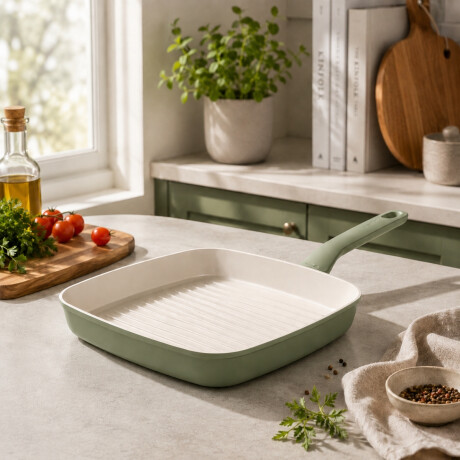 Sarten Grill 24 cm Antiadherente Verde Sage Leo Berghoff Sarten Grill 24 cm Antiadherente Verde Sage Leo Berghoff