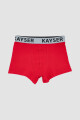boxer juvenil algodon elasticado Rojo