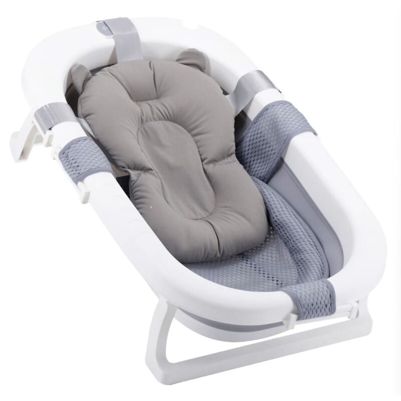 Bañera Plegable Bebesit con Almohadon y Reductor Gris