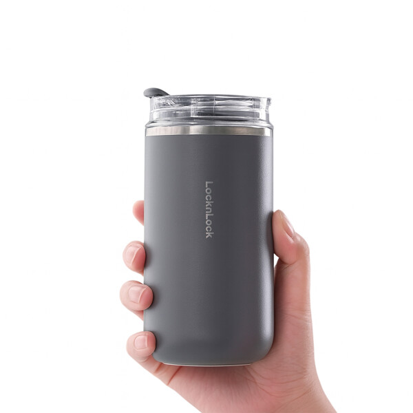 Vaso Termico Acero Inoxidable Hermetico Tapa Aislante 350ml Color Gris