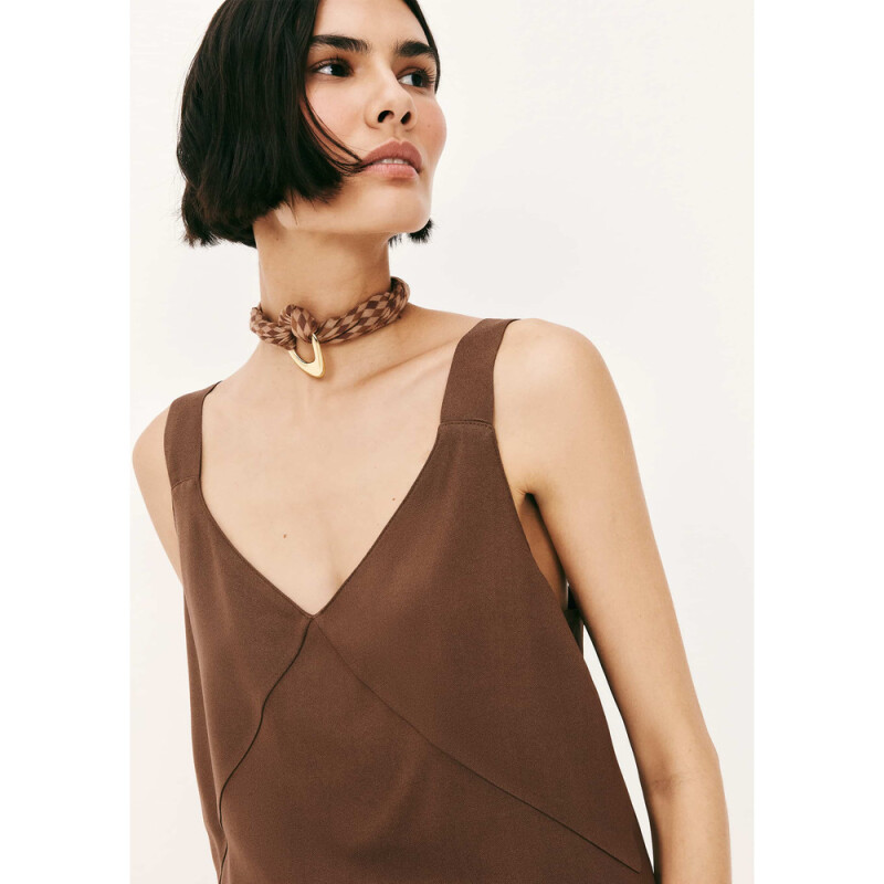 BLUSA SM FEM MARROM ESCURO