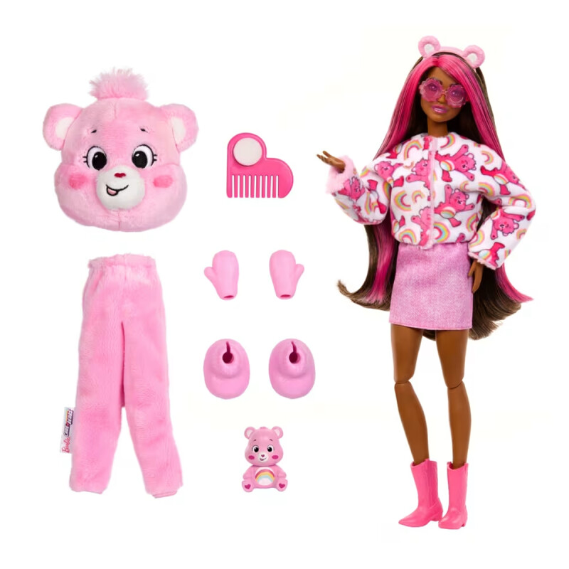 Muñeca Barbie Cutie Reveal Care Bears Mimosa Rosa