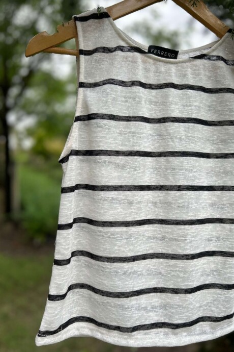 Musculosa Loica Blanco y Negro