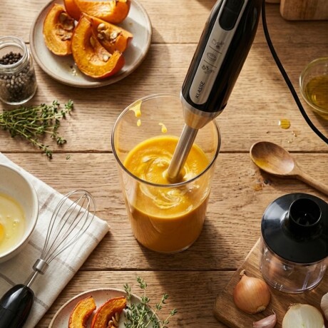 Mixer de acero inoxidable Klasse | 3 En 1 | Batidor, picador y vaso medidor Mixer de acero inoxidable Klasse | 3 En 1 | Batidor, picador y vaso medidor