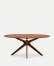 Mesa Naanim de chapa de nogal 180 x 110 cm