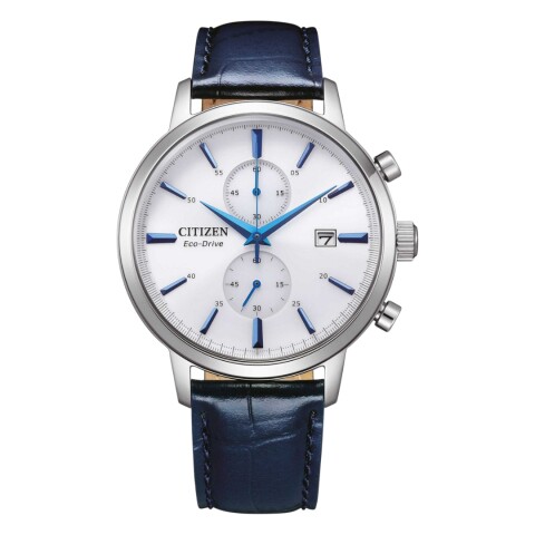 Reloj Citizen Eco-Drive CA7069-16A para hombre de cuero Plateado