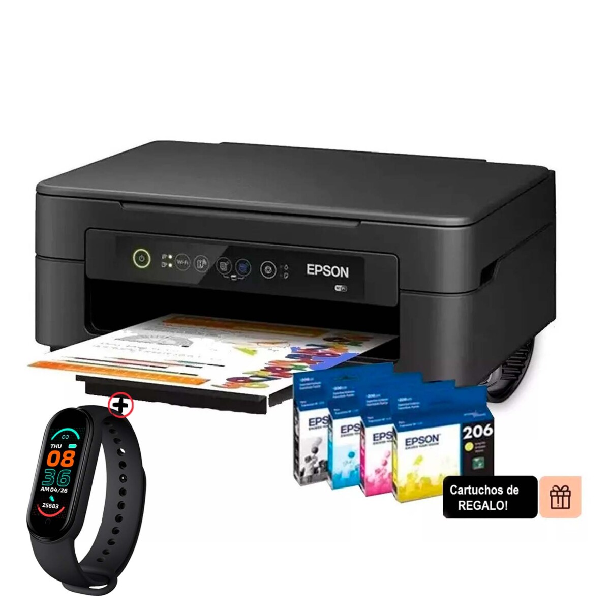 Impresora A Color Multifunción Epson Expression Xp-2101 + Smartwatch 