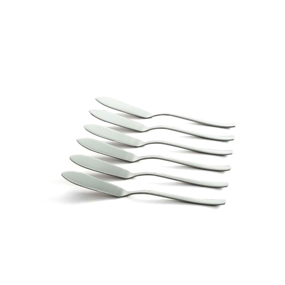 SET 6 CUCHILLOS GRIS ACERO INOXIDABLE PESCADO VENTO II