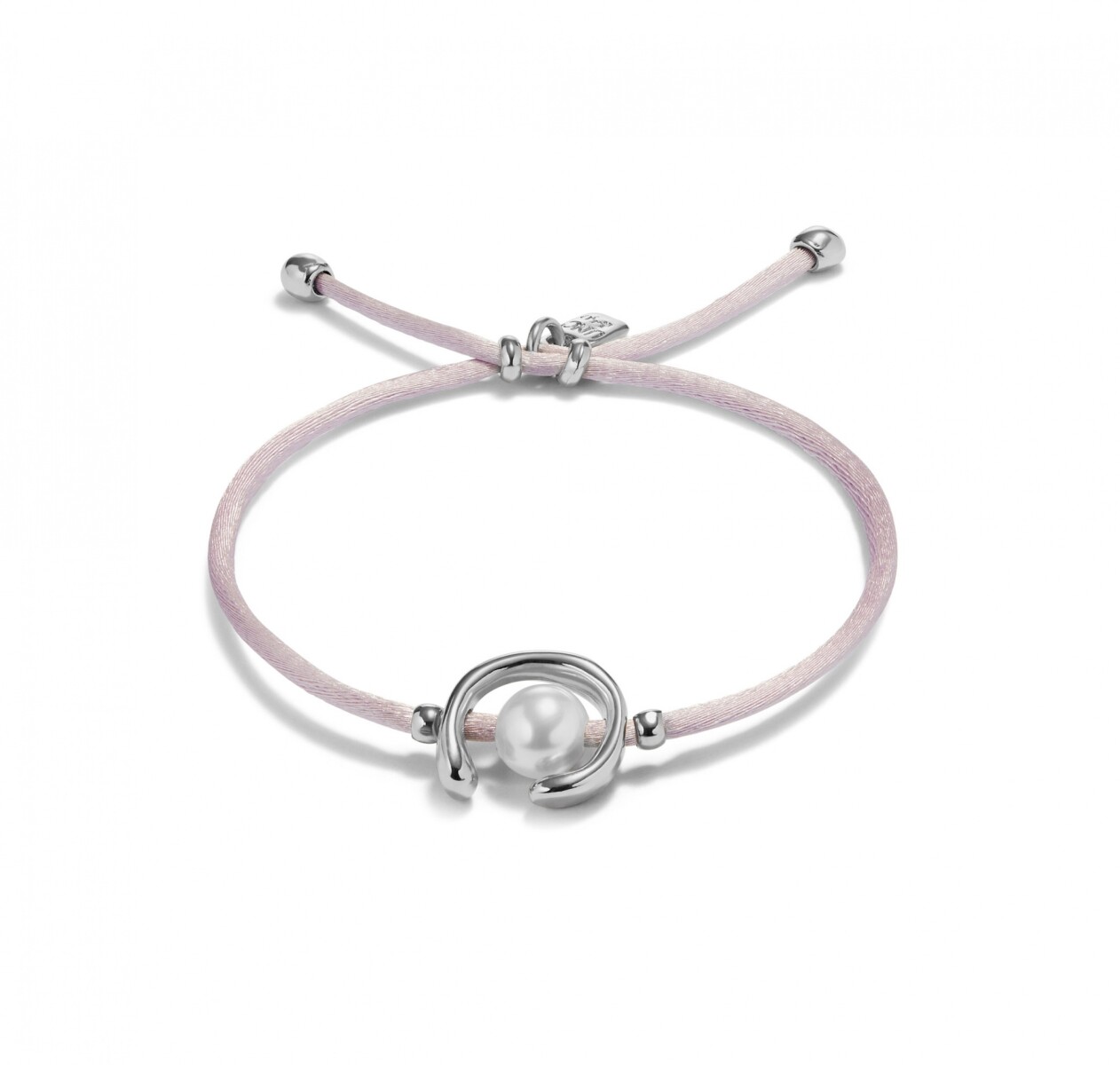 PULSERA DE HILO LILA CON PERLA SHELL FORNITURA BAÑADA EN PLATA DE LEY. - Pulsera 