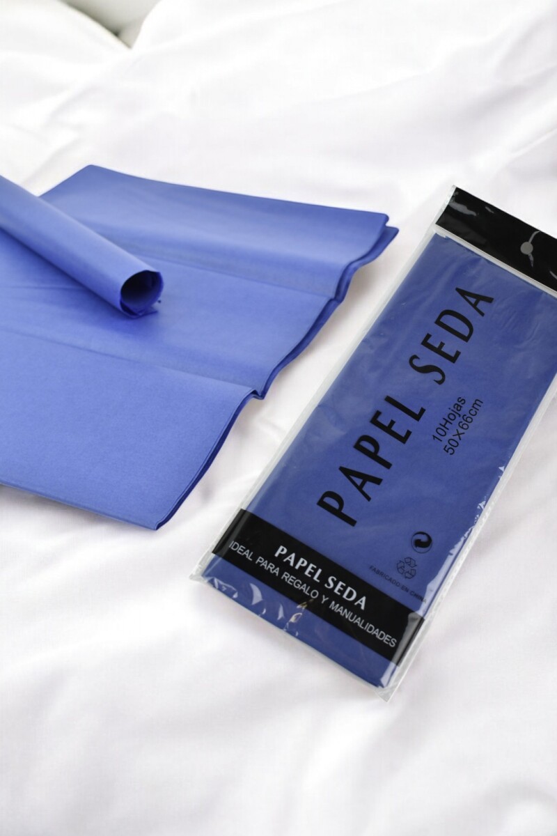 Papel seda 50x66 cm. paquete x 10 - AZUL 