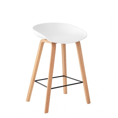 BANQUETA DE BARRA ESTILO NORDICO Banqueta de Barra Estilo Nordico Blanca con Madera