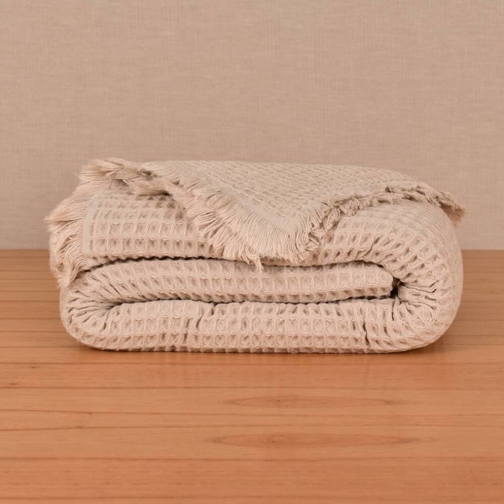 Manta Cloque Beige