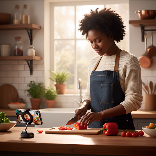 Soporte Magnético 360° Celular Auto Escritorio Firme Premium Color Negro