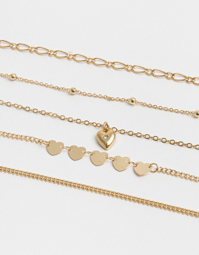 Pulseras Flexibles Sets Multi Cadenas Pulseras Flexibles Sets De Metal - Dorado