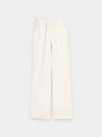 Pantalón Fluido Con Cintura Elástica Toque Suave blanco