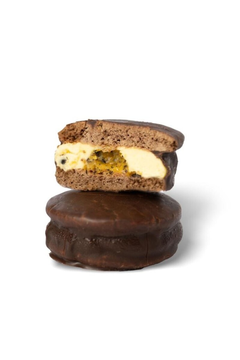 ALFAJOR HELADO CHOCOLATE Y MARACUYÁ +SOLO PDE O WEB+ 