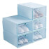 Caja Organizadora Zapatos Zapatera 24 Unidades Caja Apilable Variante Color Celeste