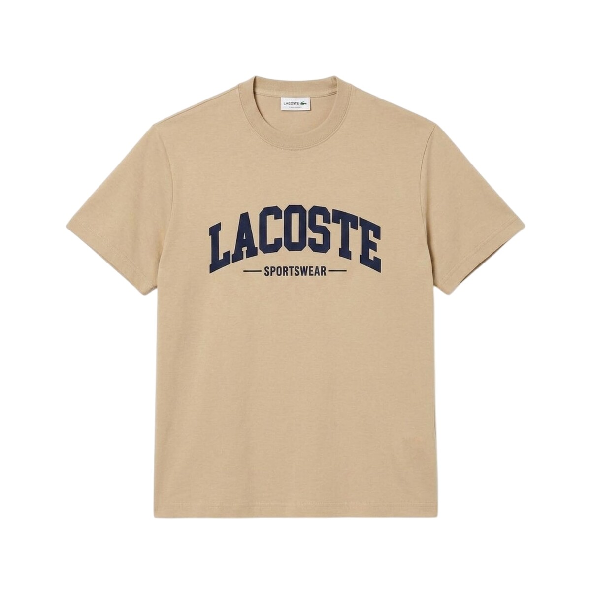 Remera Lacoste Cuello Redondo con Estampa - Brown 