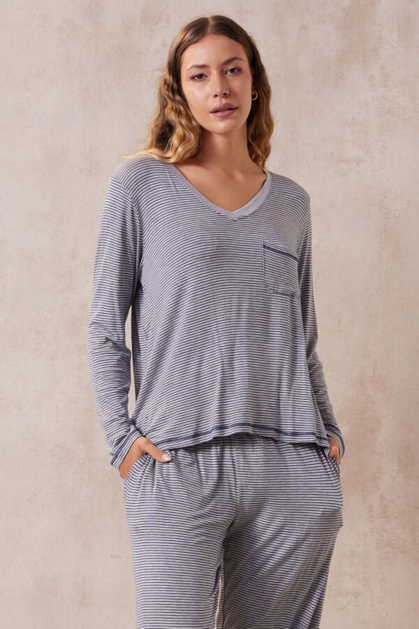 Pijama Con Pantalón GRIS/MULTI