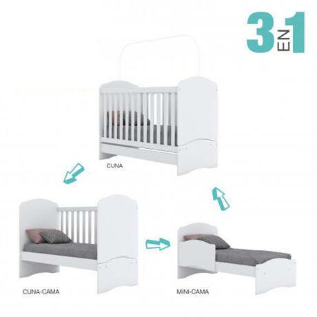 CUNA CONVERTIBLE MDP BLANCO CAMA RENATA