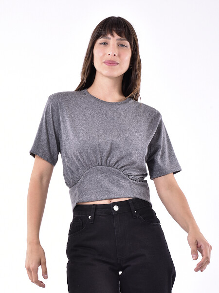 REMERA KUTA GRIS MELANGE O