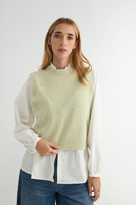 CHALECO SALVIA C/BRILLO VERDE