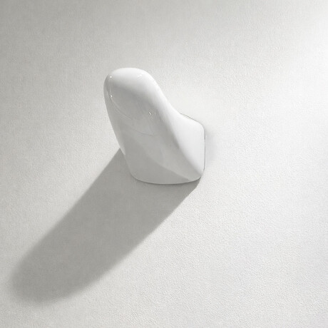 PERCHA BLANCA BAÑO BRILLO ACCESORIO SIMPLE BLANCO