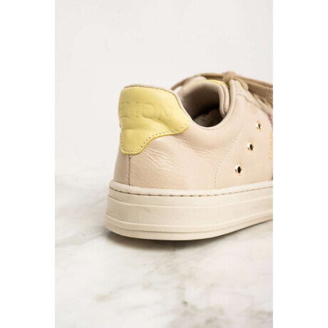 Zapatiila Cuero Combinada Nacar