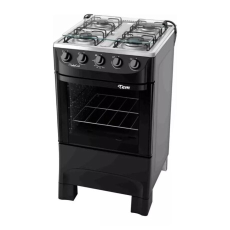 Cocina TEM Mastercook A Gas 4 Hornallas Capacidad 48L - Negra Cocina TEM Mastercook A Gas 4 Hornallas Capacidad 48L - Negra