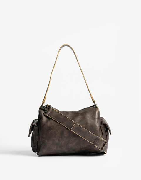 City Cartera Baguette De Hombro - Marron Chocolate