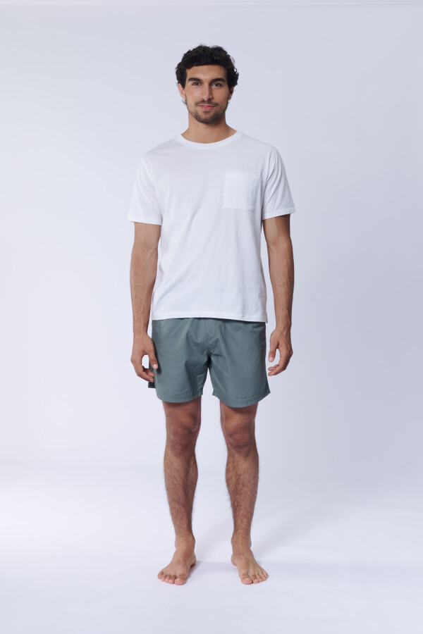 Short de baño de algodón listo Verde