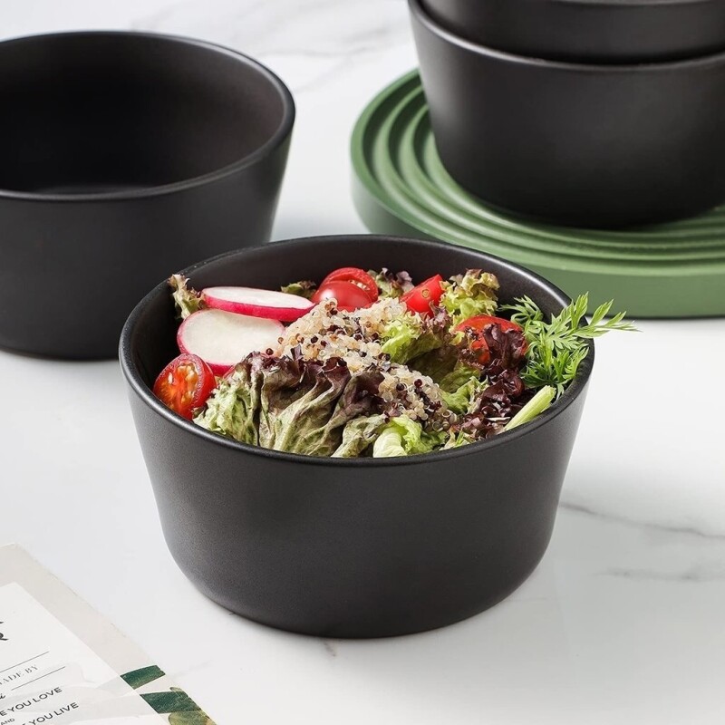 Bowl Recto Stone Line Selecta 15,5 cm Negro BOWL RECTO STONE+LINE D15.5X7.5CM NEGRO
