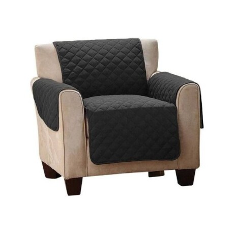 Cubre sofá Cotton Flor de 1 cuerpo Negro