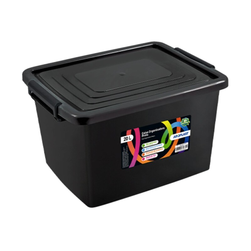 Caja organizadora 20lts NEGRO