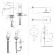 JUEGO DE GRIFERIA LAVATORIO BIDET DUCHA BRILLO LINEA BLEST CROMO