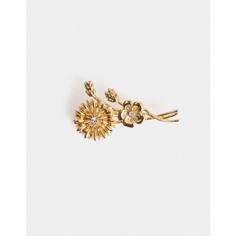 Prendedor De Flor Dorado
