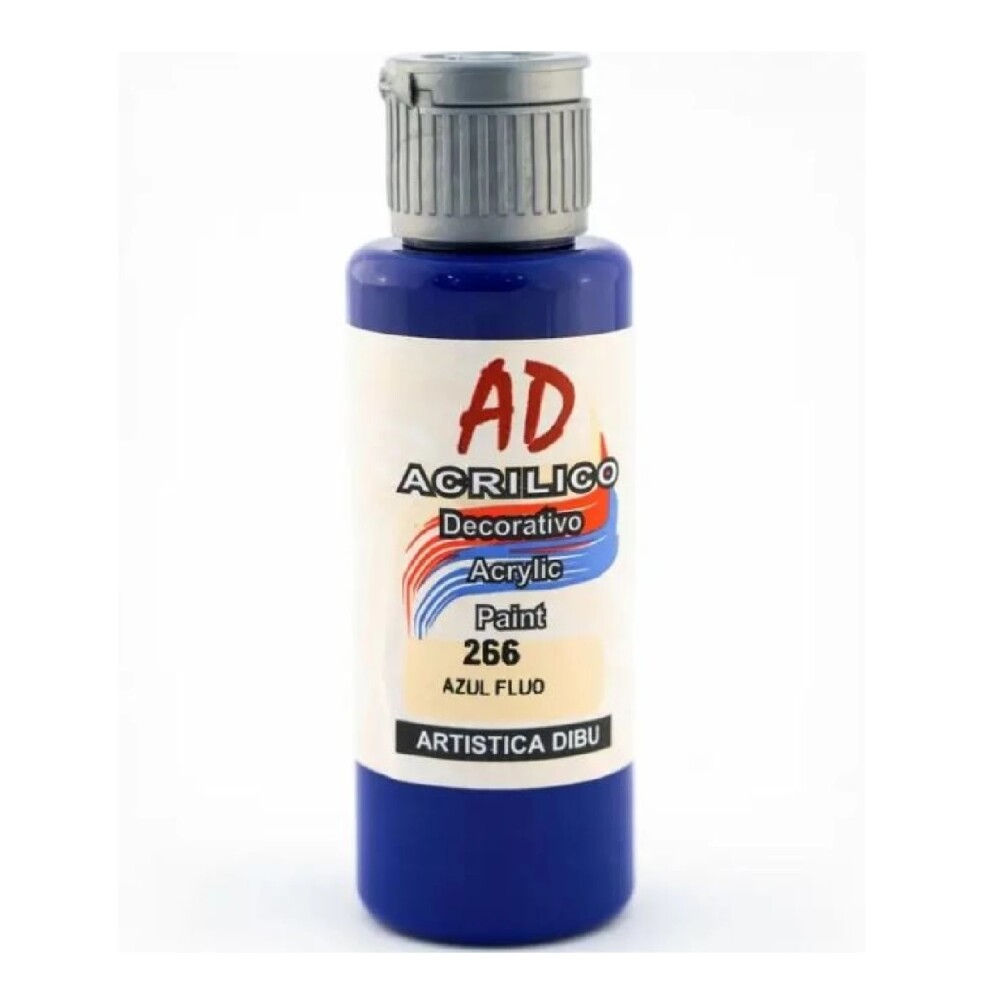 Acrílico Decorativo Ad 60 Ml Azul Flúo #Acrílico Decorativo Ad 60 Ml Azul Flúo