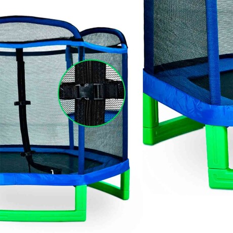 Cama Elástica 213 C/ Protección Reforzada Trampolín Azul